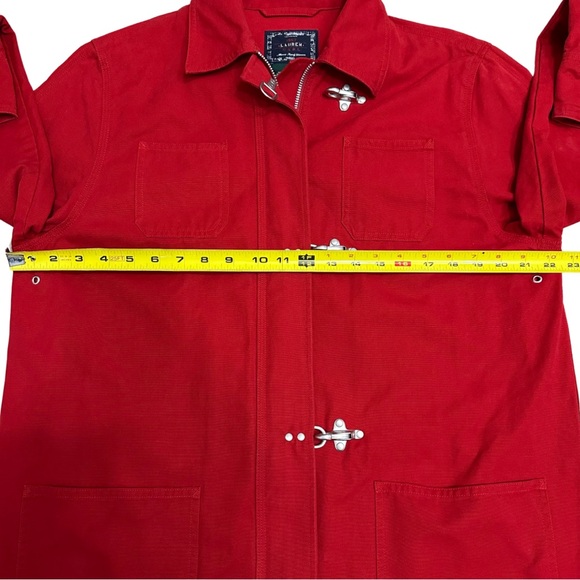 Vintage Lauren USRL Marine Supply Division Coat Large Red RARE Barn Coat EUC - Picture 9 of 11